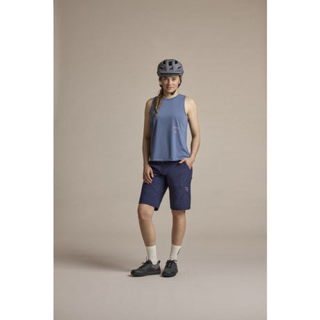 Front view on-model of Maloja WhitneyM women's cycle tank