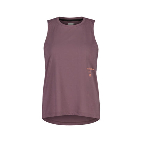 Front view of Maloja WhitneyM women's cycle tank in stormy lilac colour