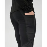 Pocket detail on-model view of Mammut Aconcagua L Tights men's in black colour