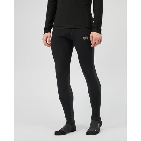Front on-model view of Mammut Aconcagua L Tights men's in black colour