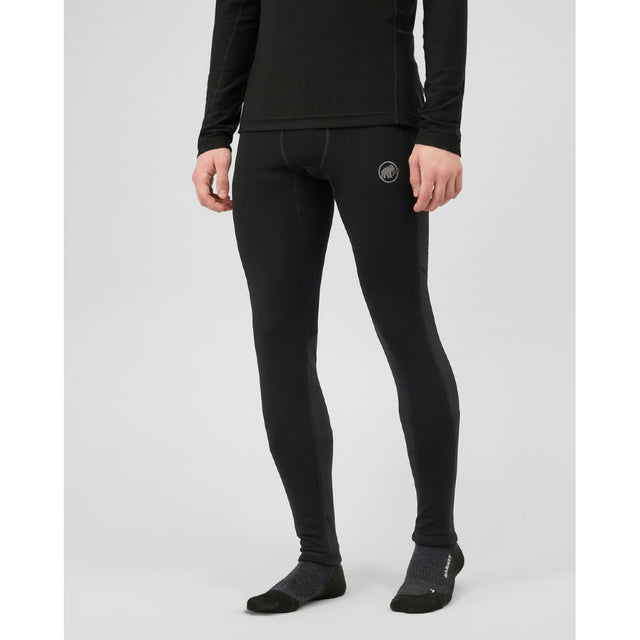 Front on-model view of Mammut Aconcagua L Tights men's in black colour