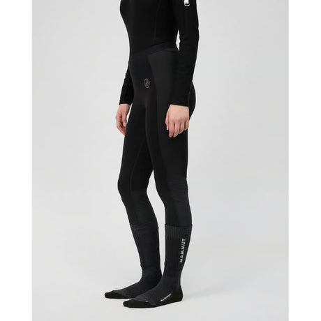 Side on-model view of Mammut Aconcagua L Tights women's in black colour