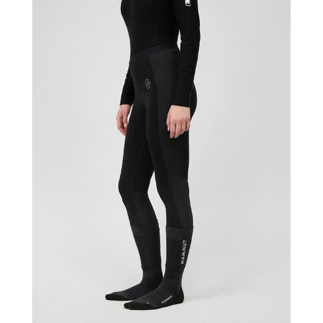 Side on-model view of Mammut Aconcagua L Tights women's in black colour
