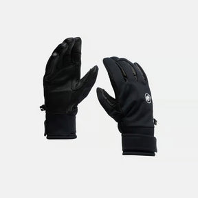 Palm and back view of Mammut Astro Guide SO Gloves in black colour