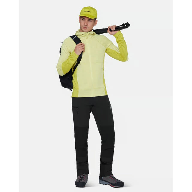 Front on-model view of Mammut Courmayeur SO Pants for men in black colour