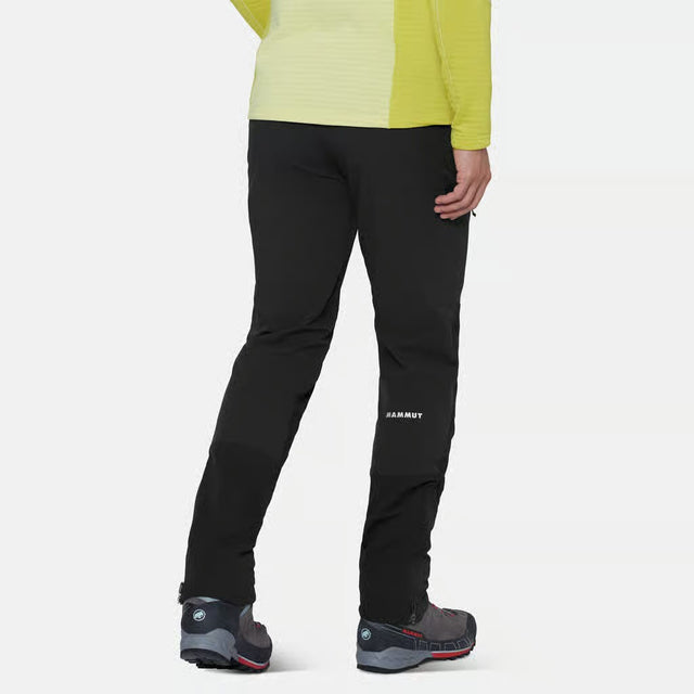 Back on-model view of Mammut Courmayeur SO Pants for men in black colour