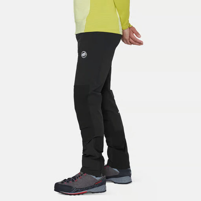 Front on-model view of Mammut Courmayeur SO Pants for men in black colour