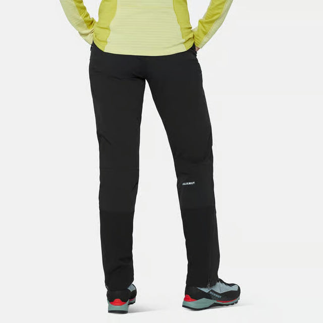Back on-model view of Mammut Courmayeur SO Pants for women in black colour