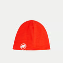 Front view of Mammut Taiss beanie in Mammut red colour