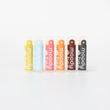 Label view of moody bee candy shoppe lip balm box set