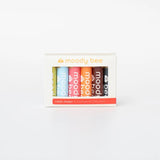 Box view of moody bee candy shoppe lip balm box set