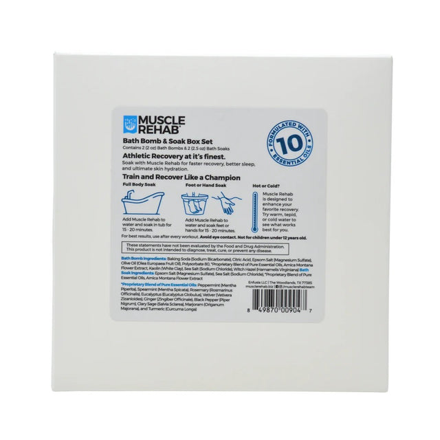 Back view of Muscle Rehab travel set