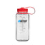 Nalgene 16 oz water bottle with wide mount in Clear Sustain and Red colour