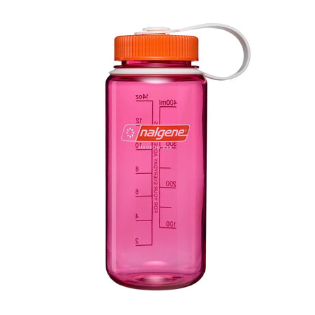 Nalgene 16 oz water bottle with wide mount in Fuchsia flame colour