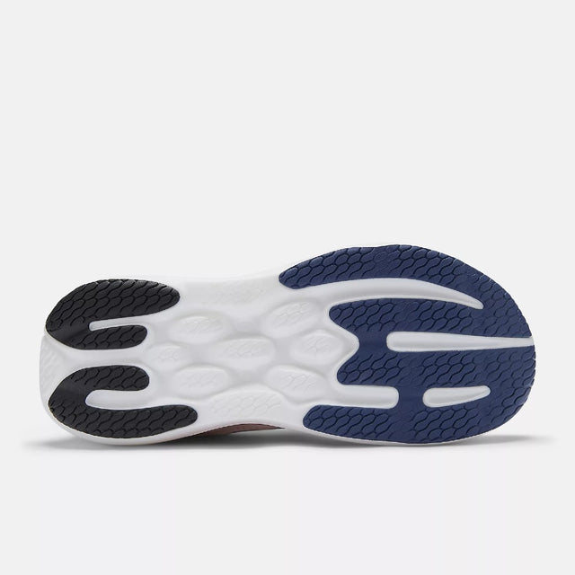 Sole view of women's New Balance Fresh Foam X 1080 v15 running shoe in white/purple/pink colour