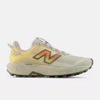 Side view of women's  white peach New Balance FuelCell Rebel Trail running shoe