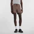 Front view of New Balance RC Essential Shorts 5" Men's in Cortado with slate grey colour