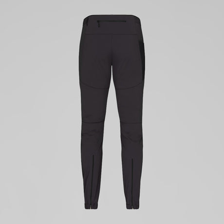 Back view of Norrona Senja Flex1 Trackster pants for men in caviar black colour