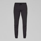 Front view of Norrona Senja Flex1 Trackster pants for men in caviar black colour