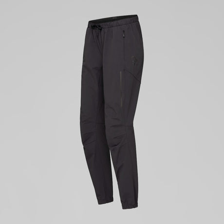 Side view of Norrona Senja Flex1 Trackster pants for women in caviar black colour