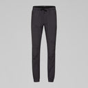 Front view of Norrona Senja Flex1 Trackster pants for women in caviar black colour