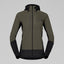 Front view of Norrona Senja Warm1 Hood women's in olive night colour