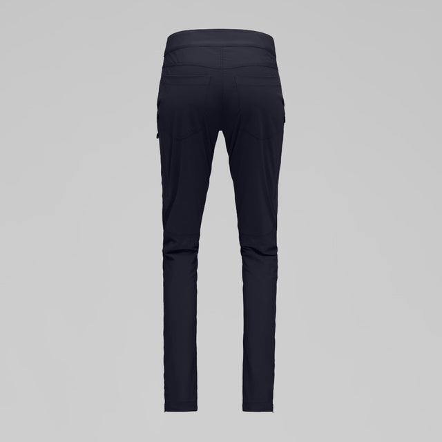 Back view of Norrona femund Flex1 lightweight pants women's in caviar black colour