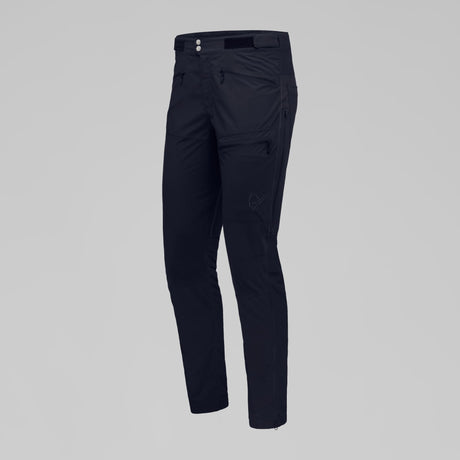Side view of Norrona femund Flex1 lightweight pants men's in caviar black colour