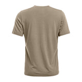 Back view of Ortovox 150 cool beanie T-shirt women's in dark linen colour