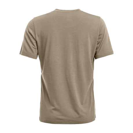 Back view of Ortovox 150 cool beanie T-shirt women's in dark linen colour