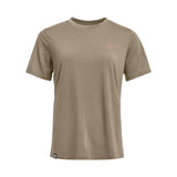 Front view of Ortovox 150 cool beanie T-shirt women's in dark linen colour