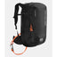 Front view of Ortovox Avabag litric tour 40 avalanche pack in Black Raven colour
