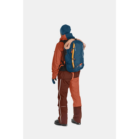 Black ortovox avabag zip-on stowaway bag rope detail