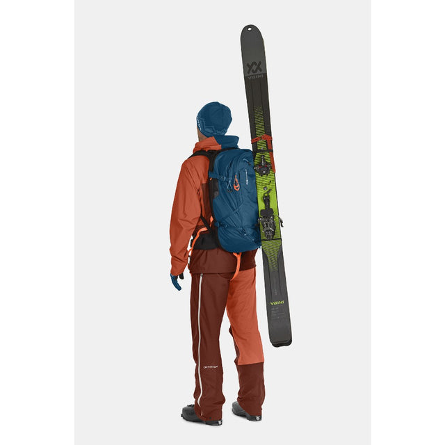 Black ortovox avabag zip-on stowaway bag ski detail attachment