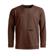 Front view of Ortovox Men's Affinity Crew Neck in dark chestnut