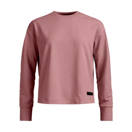 Front view of Ortovox women's Affinity Crew Neck in Dusk Rose colour