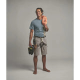 Front view on-model of Ortovox Affinity Plus Shorts Men's in Dark Linen colour