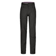Front view of Ortovox Brenta pants women's in black raven colour