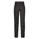 Front view of Ortovox Brenta pants women's in black raven colour