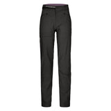 Front view of Ortovox Brenta pants women's in black raven colour
