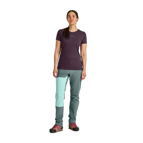 Front on-model view of Ortovox Brenta pants women's