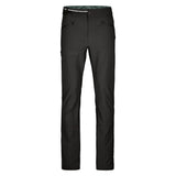 Front view of Ortovox Brenta pants men's in black raven colour