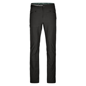 Front view of Ortovox Brenta pants men's in black raven colour