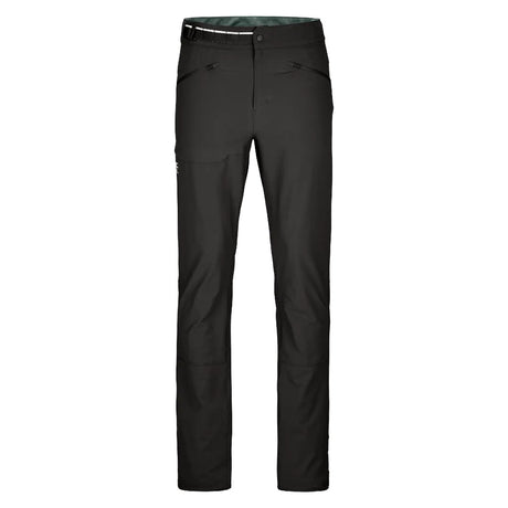 Front view of Ortovox Brenta pants men's in black raven colour