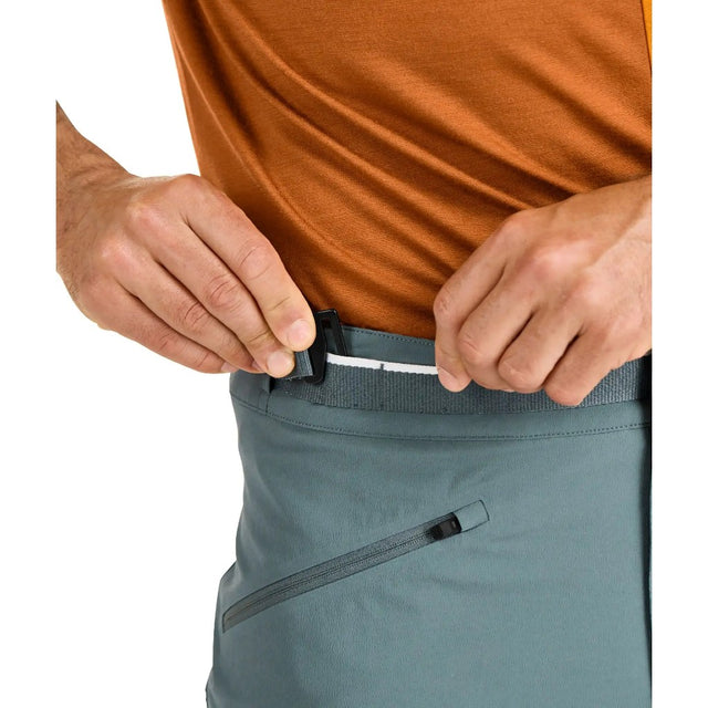 Belt detail view of Ortovox Brenta pants men's