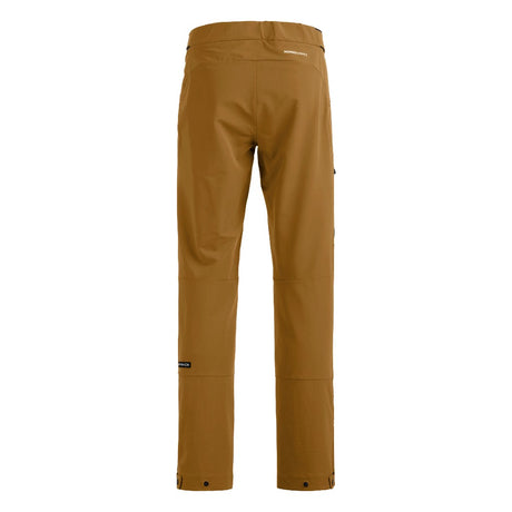 Back view of Ortovox Ortler Softshell pants men's in dark cumin colour