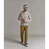 Front on-model view of Ortovox Ortler Softshell pants men's in dark cumin colour