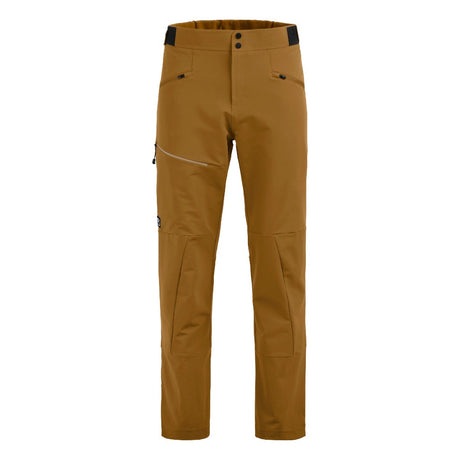 Front view of Ortovox Ortler Softshell pants men's in dark cumin colour
