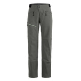 Front view of Ortovox Ortler Softshell pants women's in dark sage colour