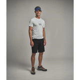 Front on-model view of Ortovox men's Trace shorts in black raven colour